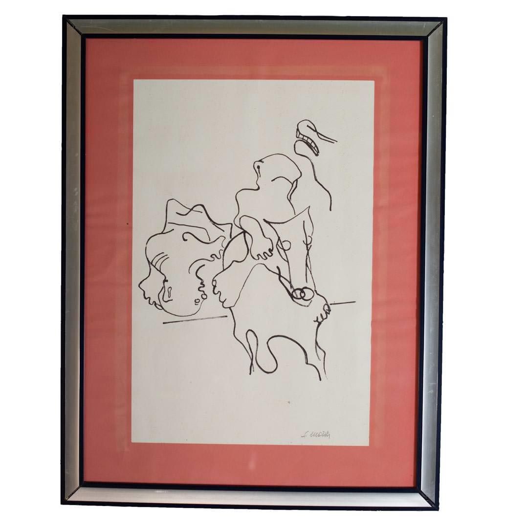 SILVIO MONTI (Borgomanero 1938) Gravure représentant des jockeys et des chevaux
&hellip;