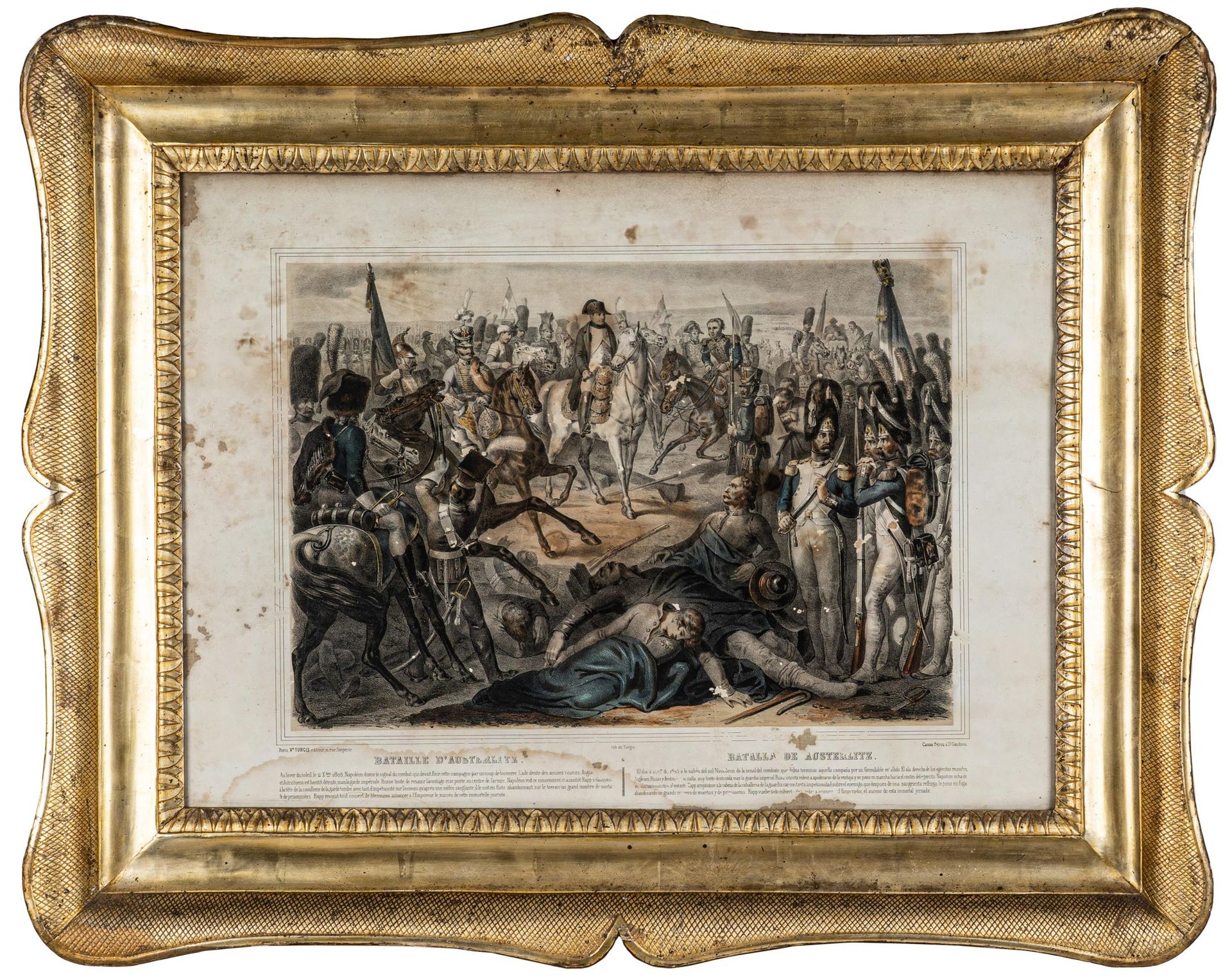 Null 拿破仑之战》四幅版画拍品


法国，19世纪中期


纸上石版画，巴黎Turgis editeur rue Serpente 10


雕刻部分31x&hellip;