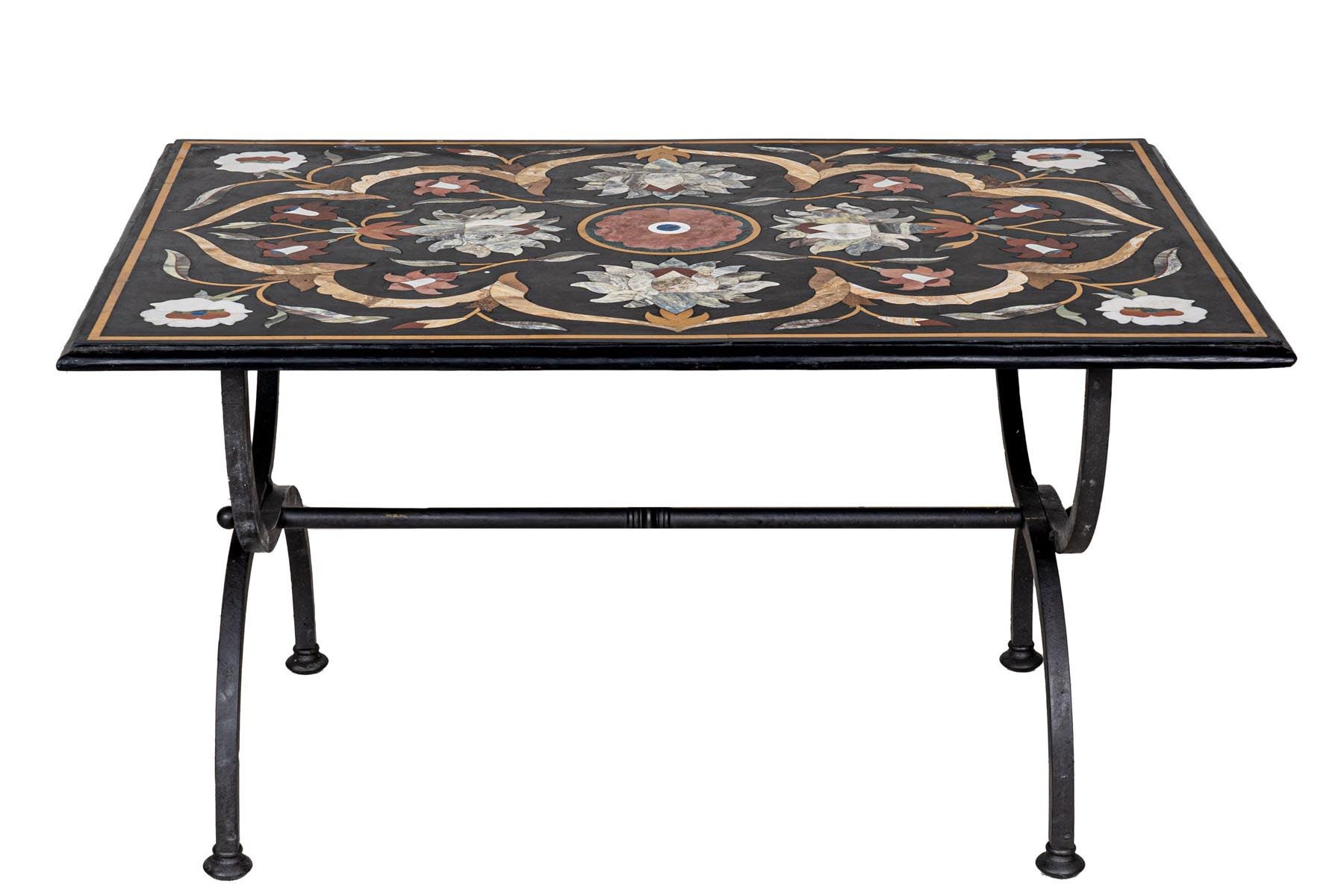 Null Small table with inlaid marble top


early 20th century


black marble top &hellip;