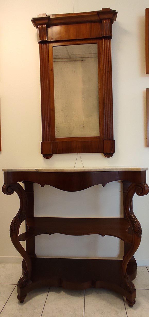 Null Table console avec miroir Louis Philippe


milieu du 19e siècle


en noyer &hellip;