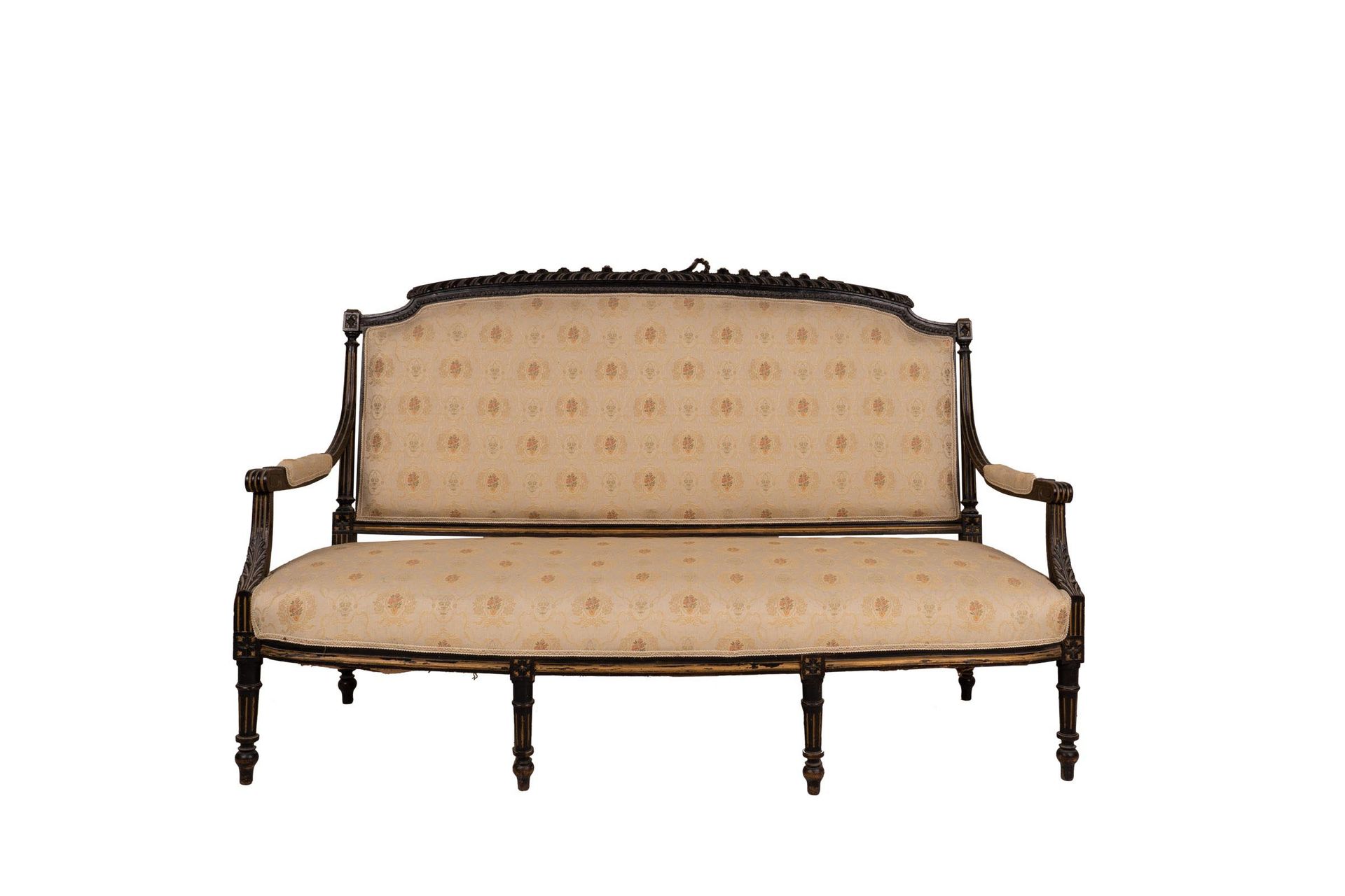 Null Sofa im Louis-XVI-Stil aus dem frühen 20.


Aus ebonisiertem Nussbaum, gesc&hellip;