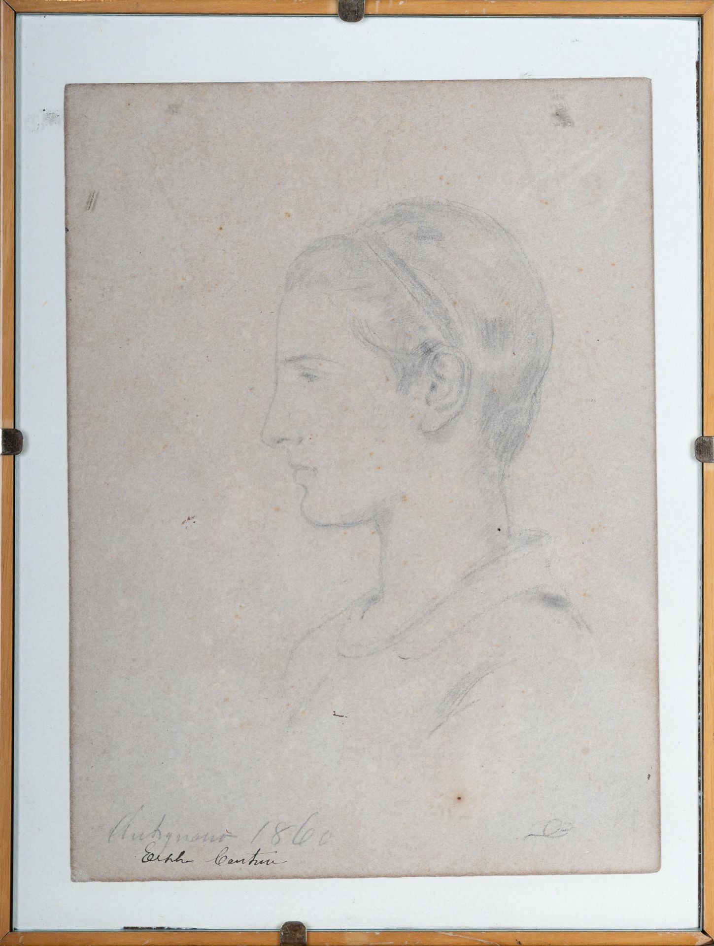 Null Paire de portraits 

1860 

Crayon sur papier 

cm 20,5x15,5 

signed and d&hellip;