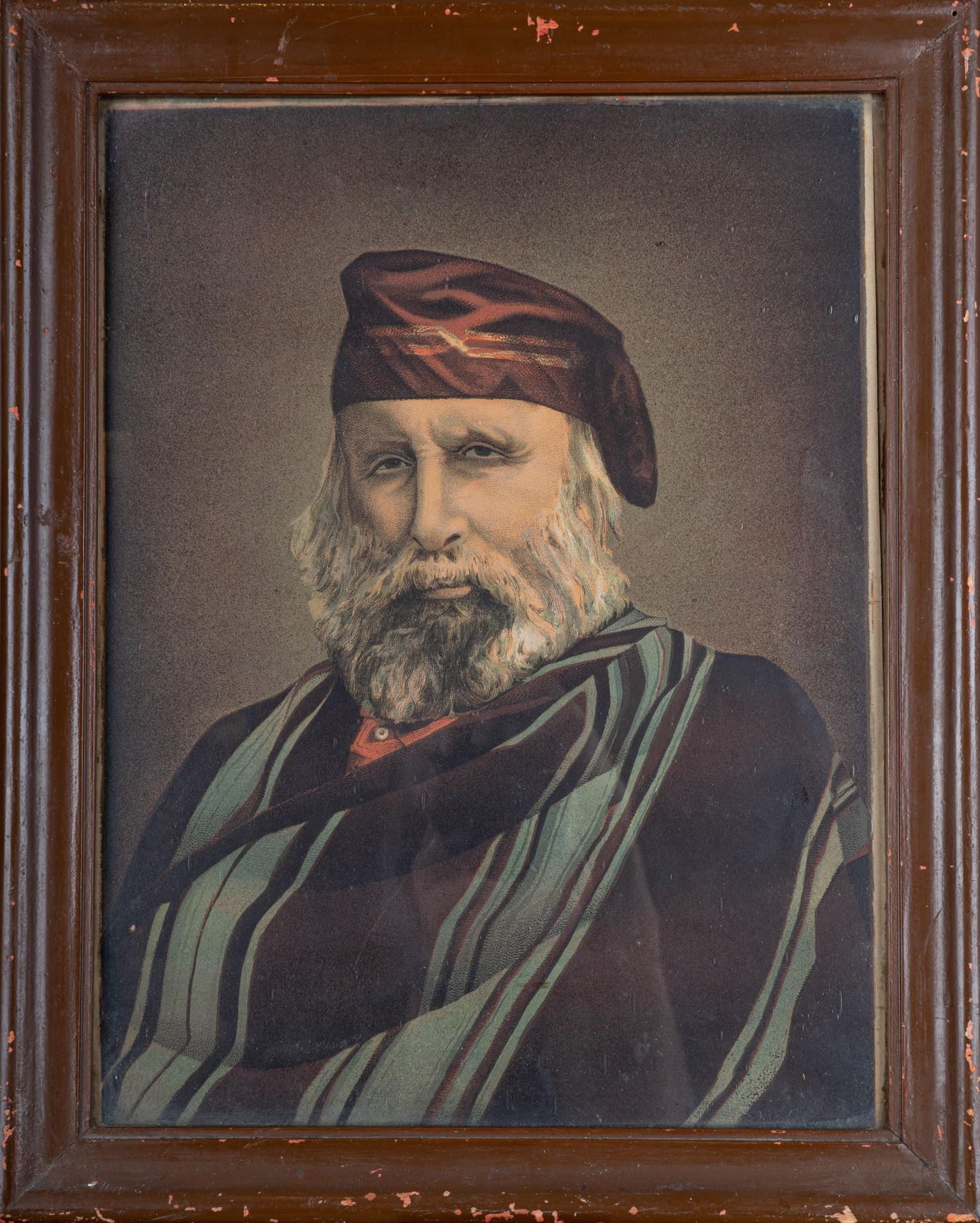 Null Portrait de Giuseppe Garibaldi 

19ème siècle 

Oléographie sur papier 

38&hellip;