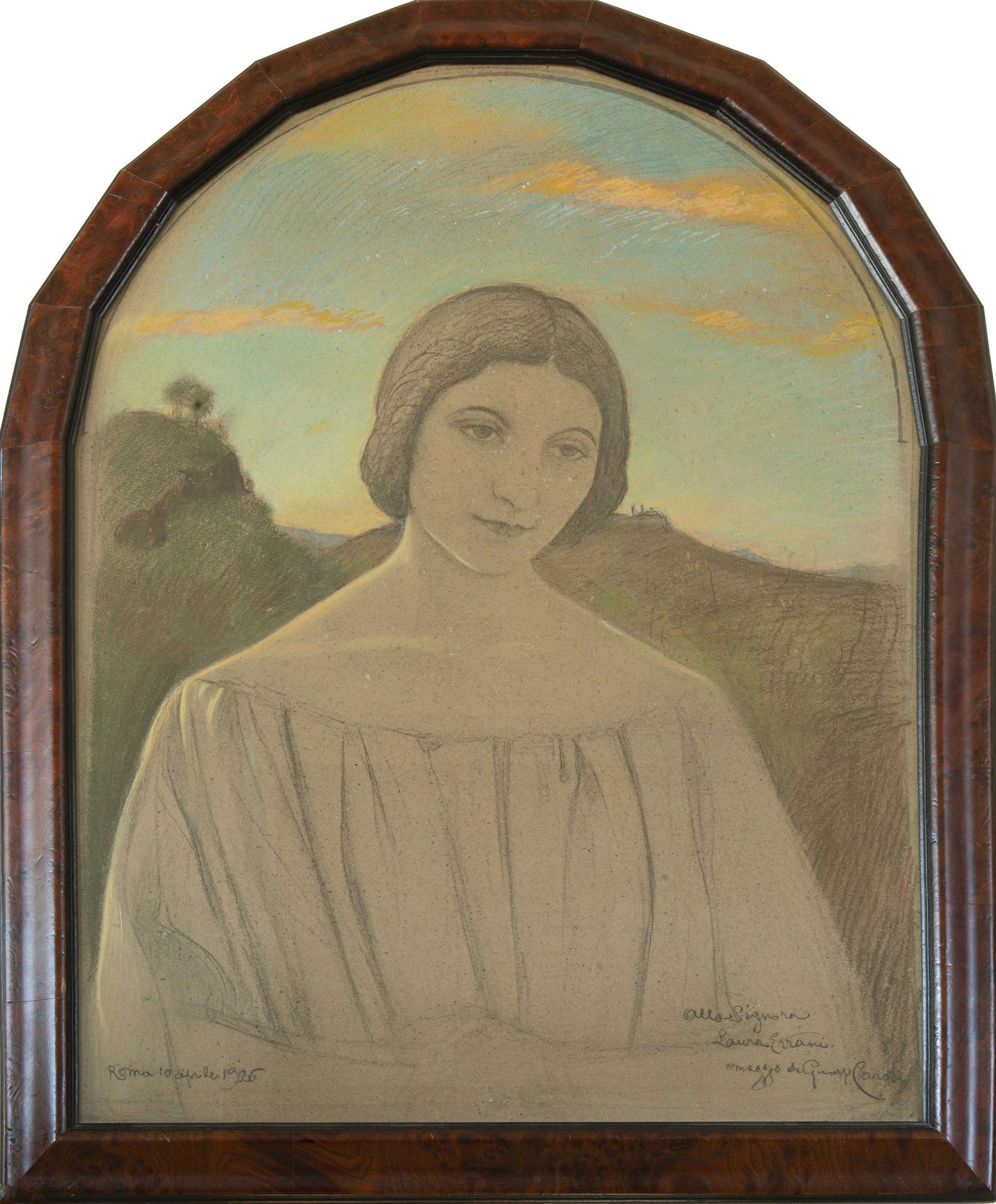 Null Giuseppe Carosi (Roma 1883 - Roma 1965), Retrato de mujer

1926

pastel sob&hellip;