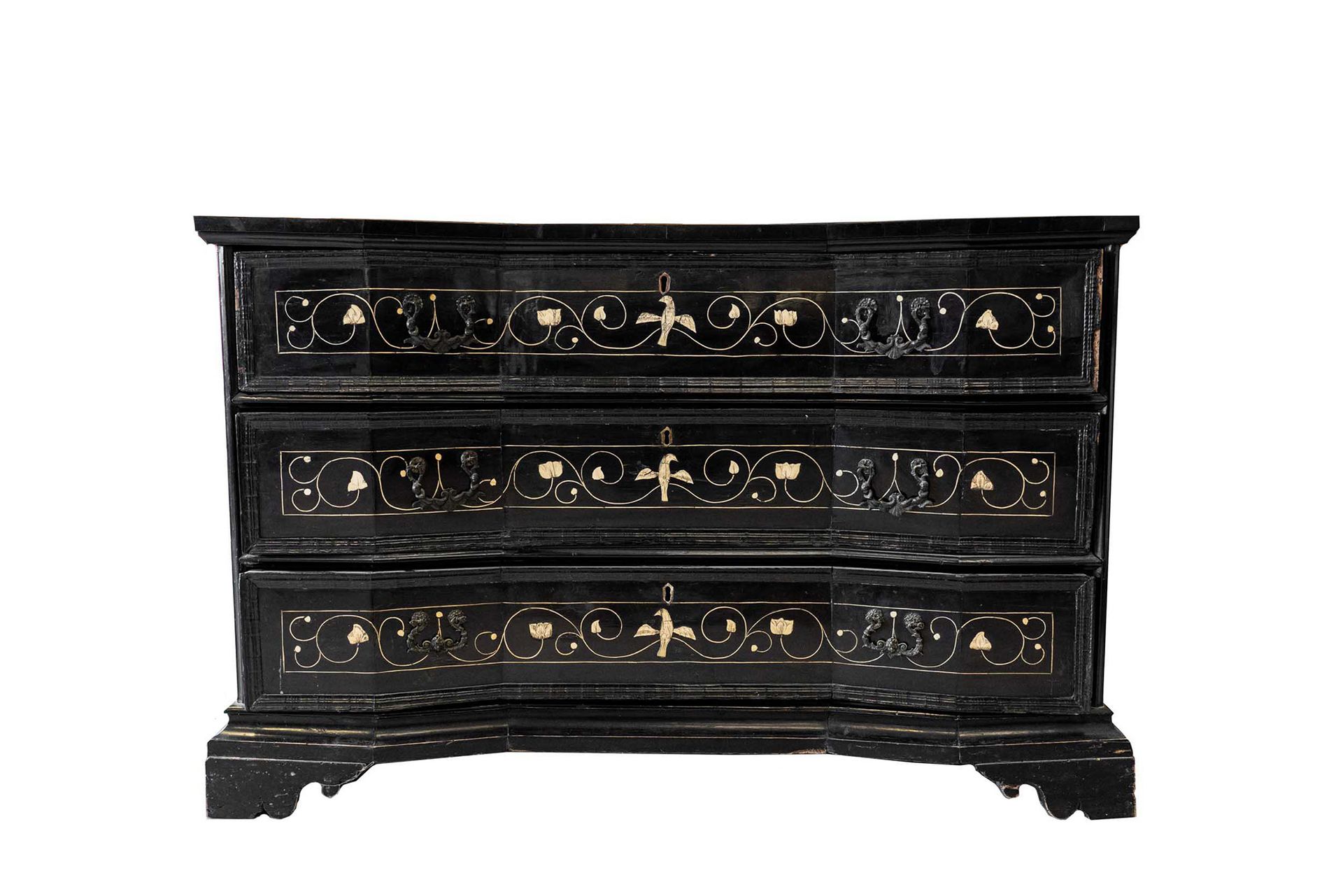 Null Lombard dresser 

mid-17th century 

in ebonized wood and ivory inlaid with&hellip;