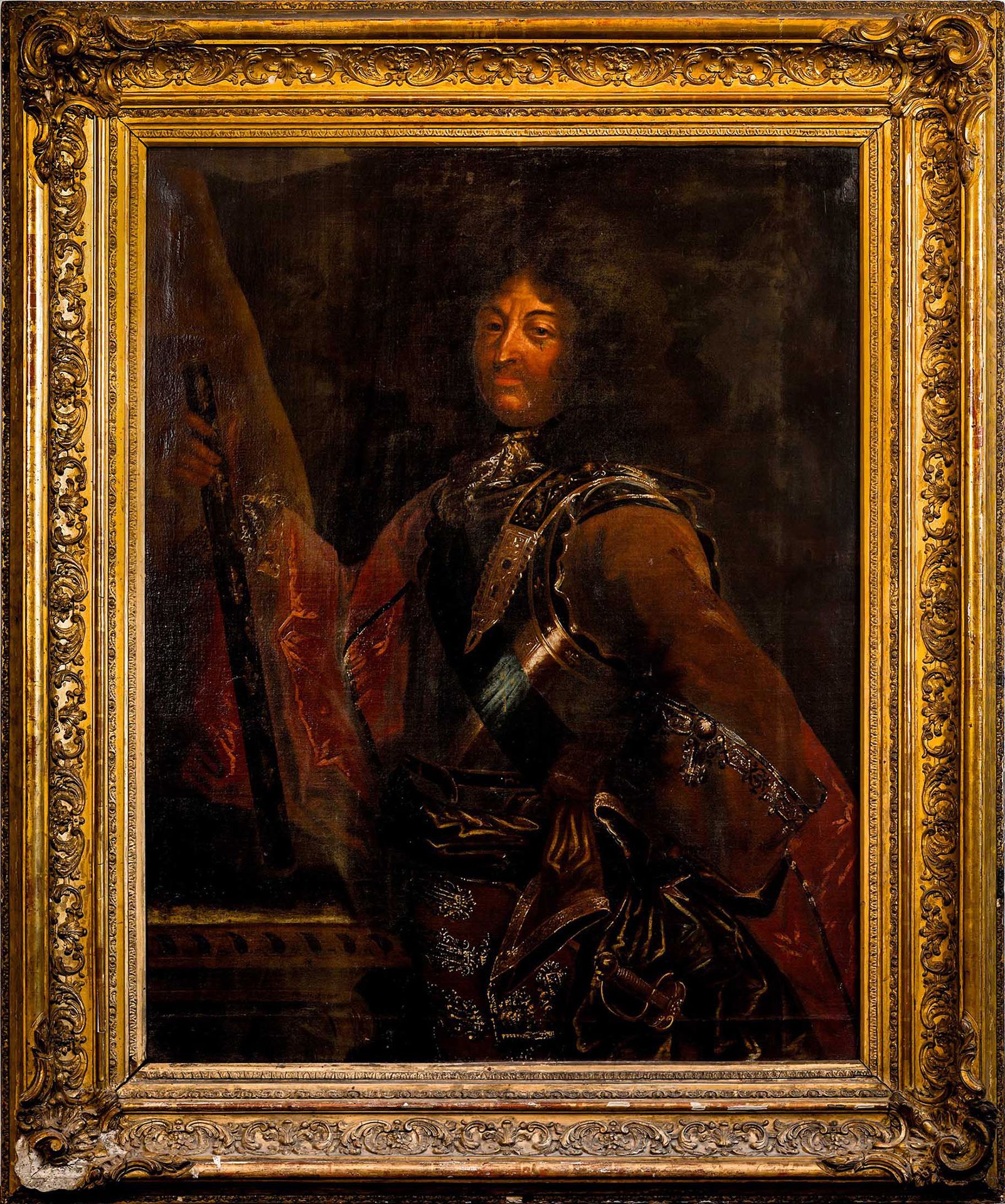 Null 希亚辛特-里戈（Perpignan 1659 - Paris 1743）的圈子，国王路易十四的肖像

18世纪初

布面油画

127x96.6厘米，&hellip;
