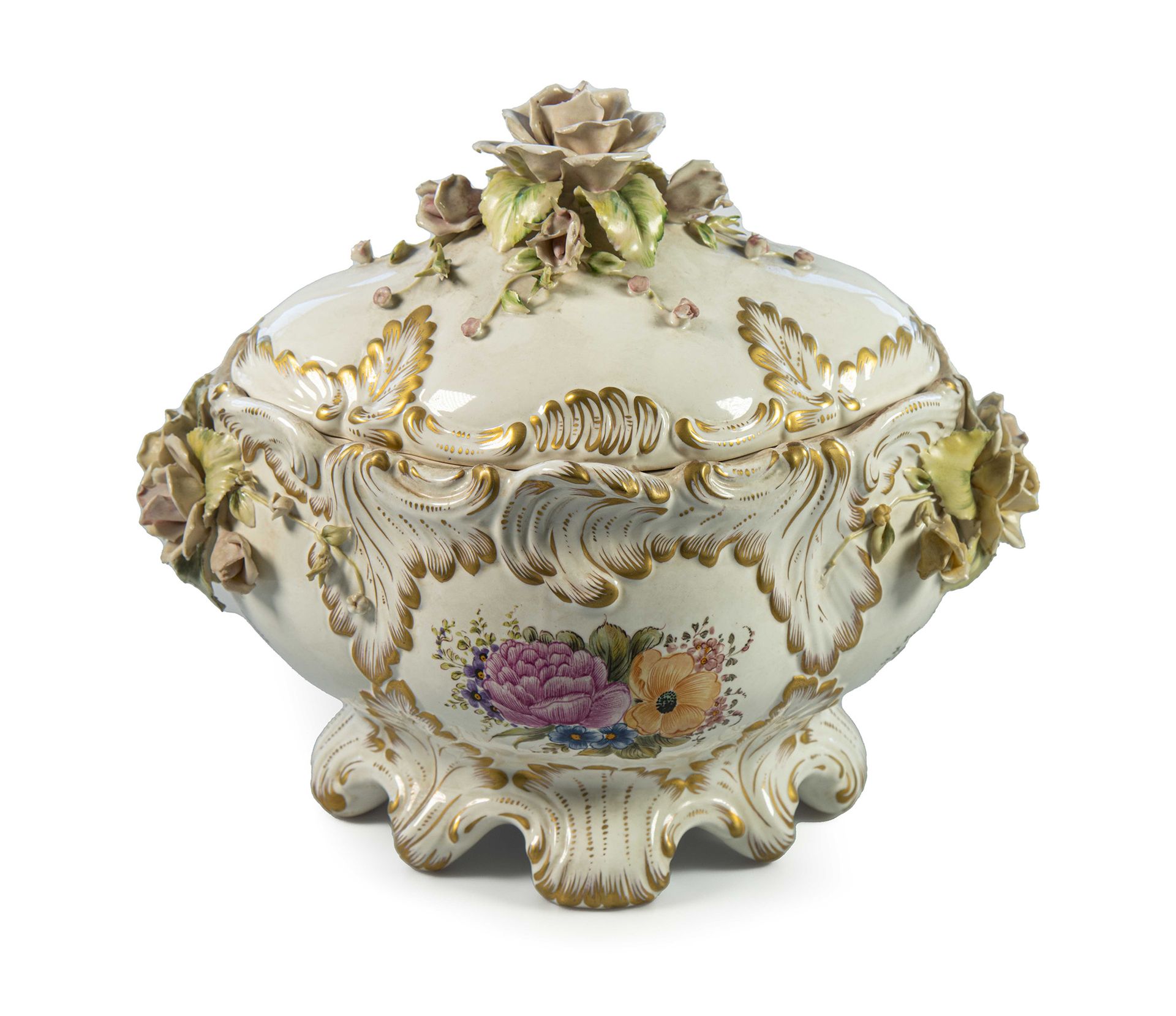 Null Boîte en porcelaine polychrome avec décoration de fleurs 

Fabrication de t&hellip;