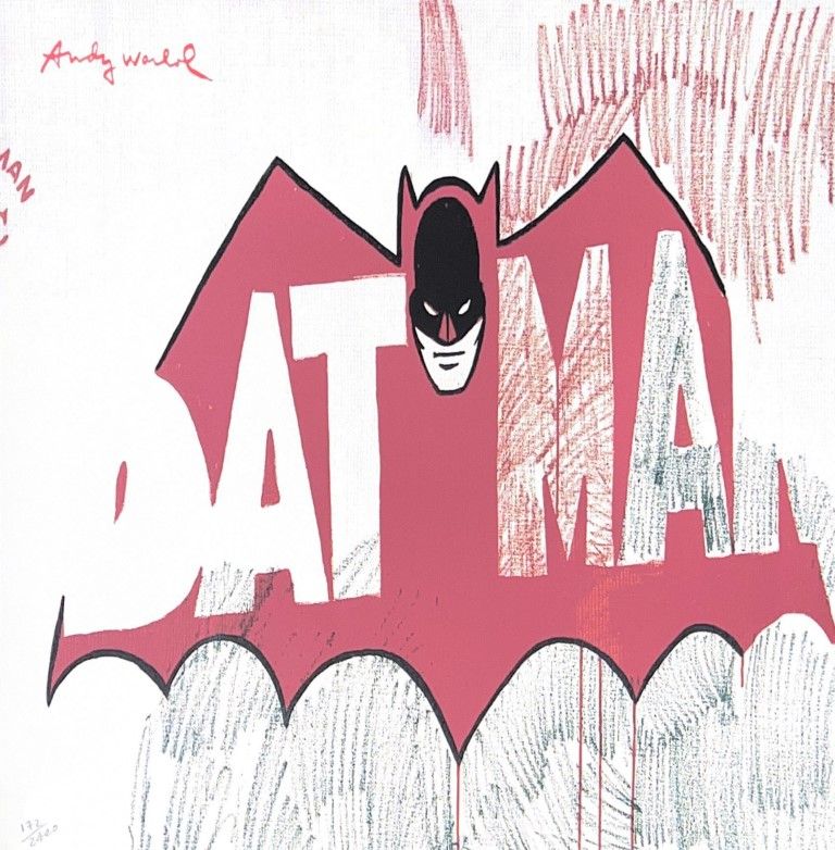 Andy Warhol, Batman 安迪-沃霍尔，蝙蝠侠_x000D_
石版画_x000D_
cm 60x60_x000D_
印刷品左下角有172/2400&hellip;