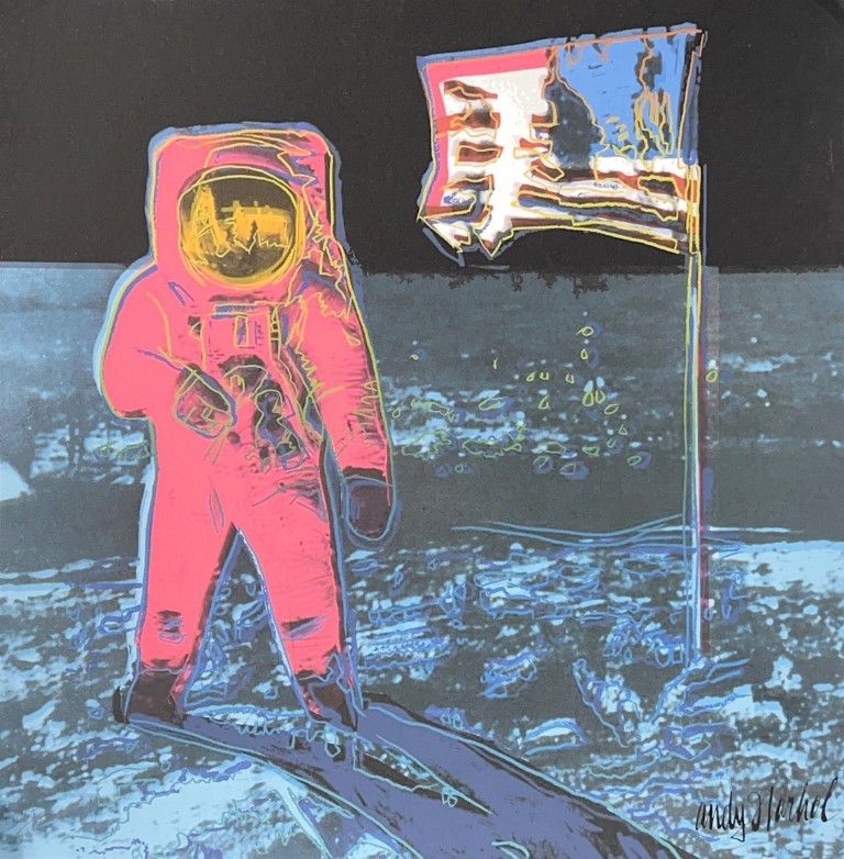 Andy Warhol, Moonwalk Andy Warhol, Marche sur la lune_x000D_
lithographie_x000D_&hellip;
