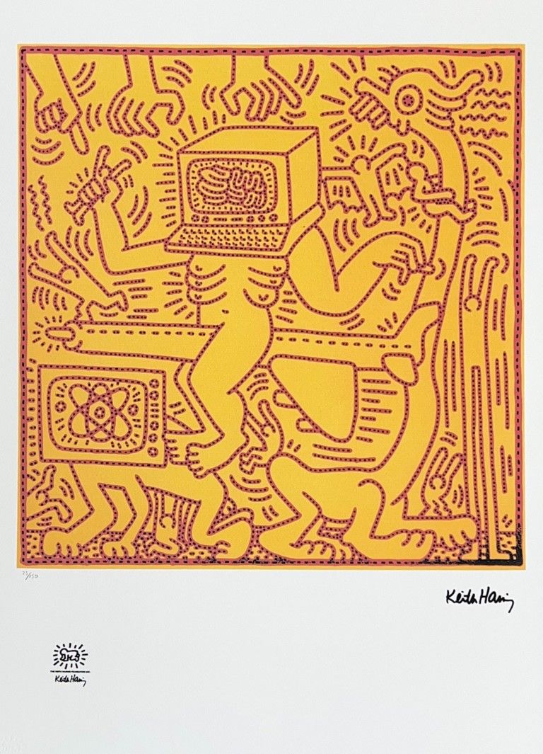 Keith Haring Keith Haring_x000D_
lithographie_x000D_
cm 70x50_x000D_
tirage 25/2&hellip;