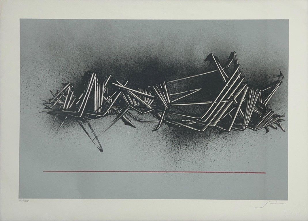 Emilio Scanavino, Senza titolo Emilio Scanavino, Senza titolo
litografia
cm 43,7&hellip;
