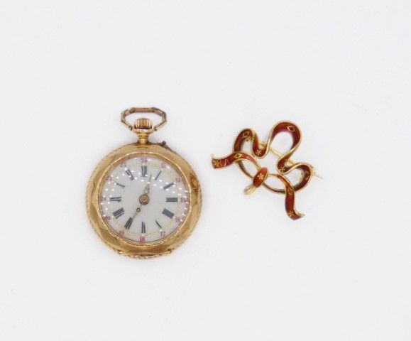 Lotto in oro giallo Yellow gold lot
consisting of a pocket watch with an 18kt go&hellip;
