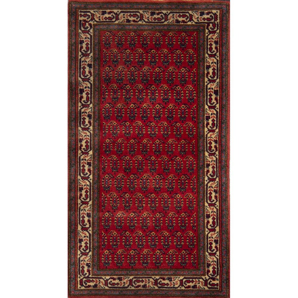 TAPPETO HERIVAN 赫里文地毯

经线和纬线为棉，绒线为羊毛。罗马尼亚 20世纪。



140 x 75厘米。