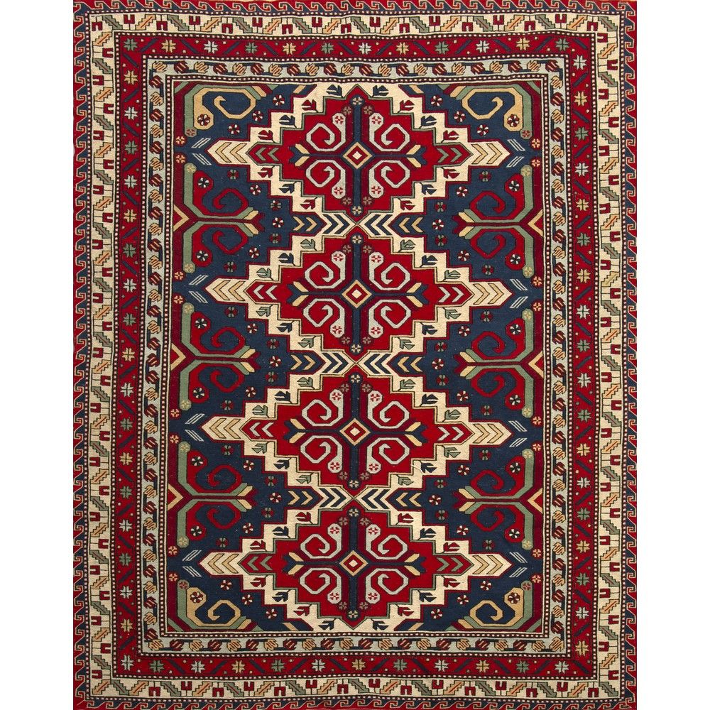 TAPPETO SUMAK CAUCASO DESIGN 苏马克-高加索设计地毯 

羊毛的经线和纬线。巴基斯坦 20世纪。



233 x 175厘米。