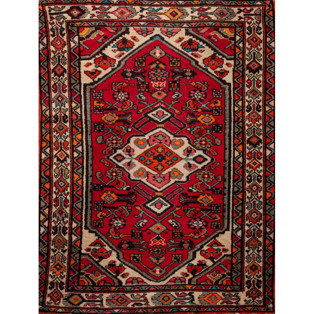 TAPPETO HAMADAN 哈马丹地毯

经线和纬线为棉，绒线为羊毛。波斯20世纪。



141 x 104厘米。