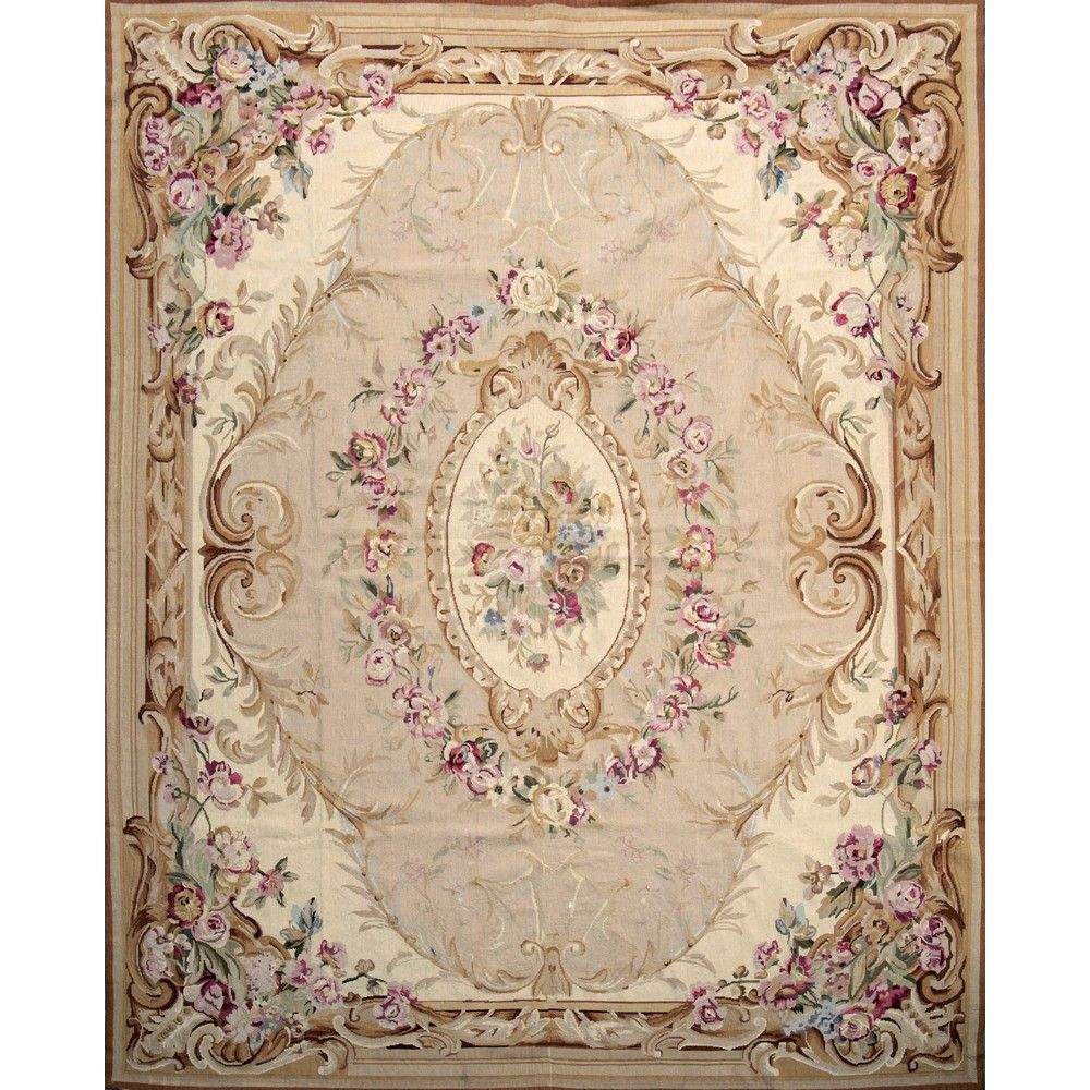 TAPPETO ABOUSSON PICCOLO PUNTO ABOUSSON SMALL POINT RUG 

Warp and weft in wool.&hellip;