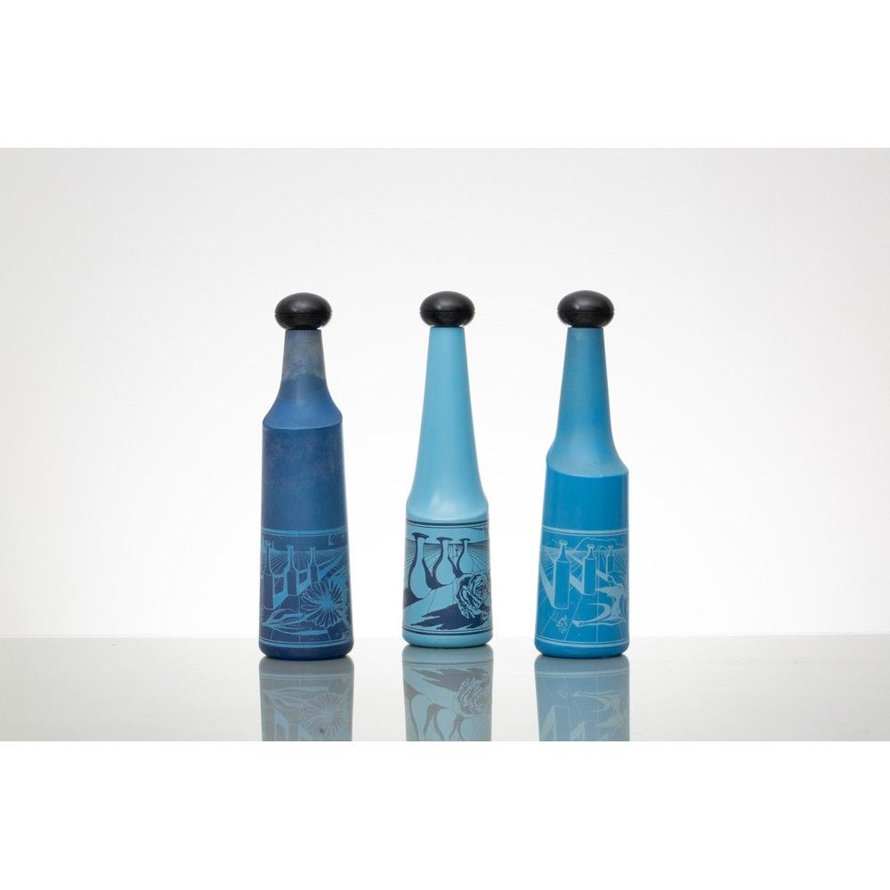 SALVADOR DALI’, Tre bottiglie in vetro SALVADOR DALI’ (Figueres 1904 - 1989)

Tr&hellip;