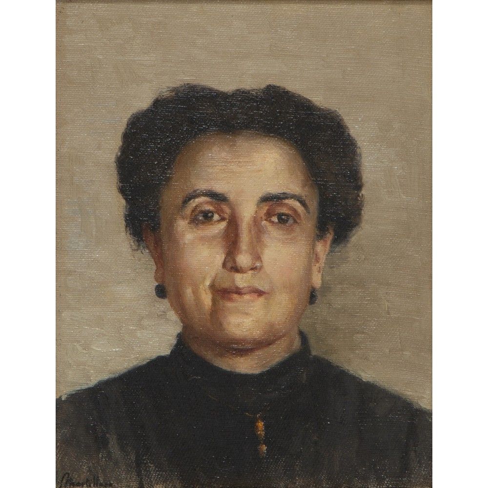 PITTORE DEL XX SECOLO, Ritratto femminile, Olio su tela 20世纪画家

女性画像

涂在纸板上的布面油画&hellip;