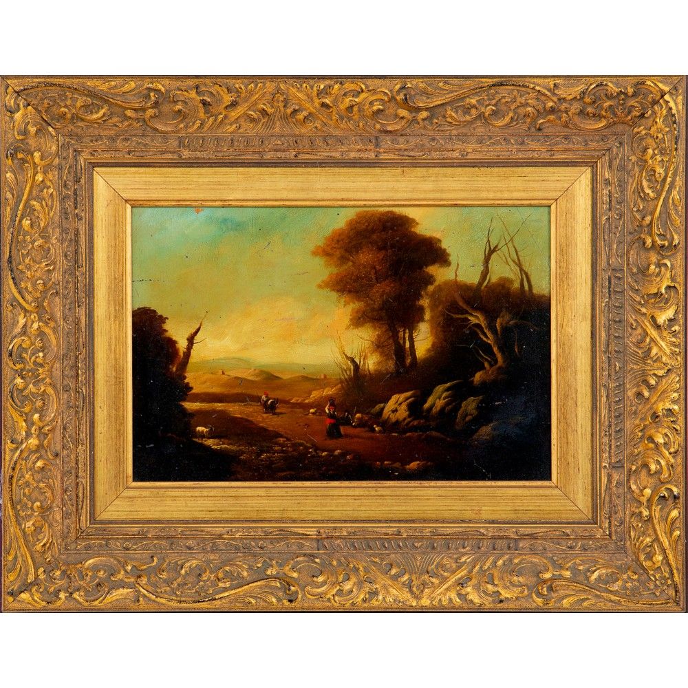 PITTORE DEL XX SECOLO, Olio su tavoletta 20世纪画家

景观与牧羊人

板上油彩。



27,5 x 40厘米。