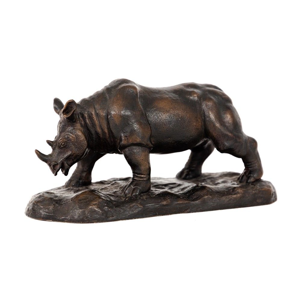 SCULTURA in bronzo fusione a cera persa "Rinoceronte" Bronze-Skulptur "Rhinozero&hellip;
