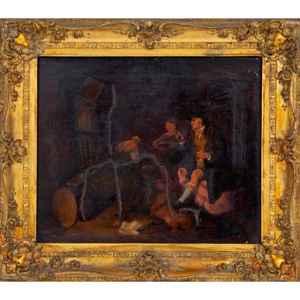 PITTORE INGLESE DEL XIX SECOLO, Interno, Olio su tela 19世纪的英国画家

内部有图

布面油画

在木质&hellip;