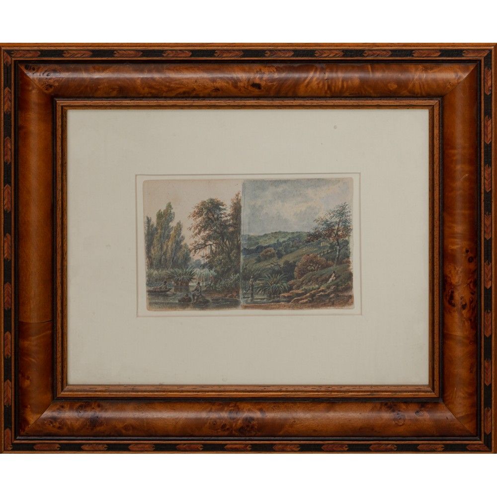 PITTORE DEL XIX SECOLO, Tempera su carta 19世纪的画家

有人物的沼泽

纸上钢笔画



10,5 x 16,5厘米&hellip;