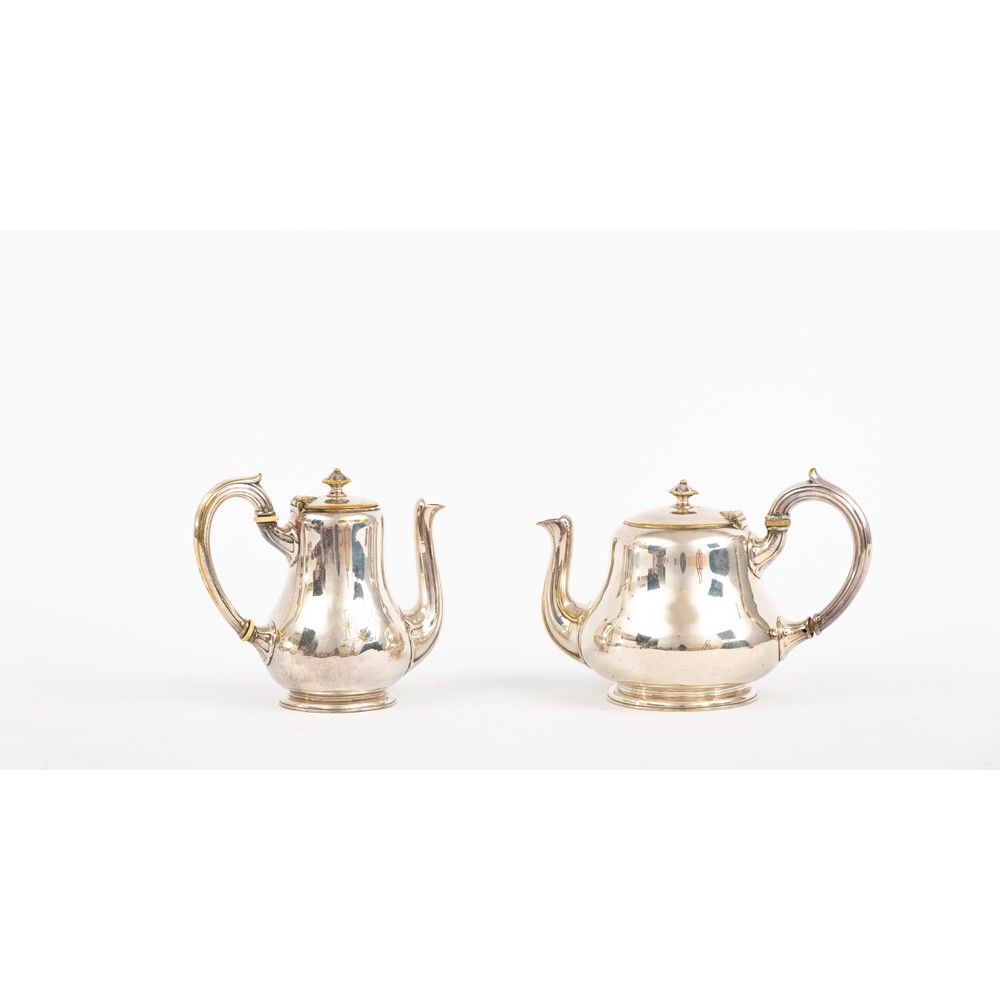 TEIERA E CAFFETTIERA CHRISTOFLE CHRISTOFLE TEAPOT AND COFFEE POT. Early 20th cen&hellip;