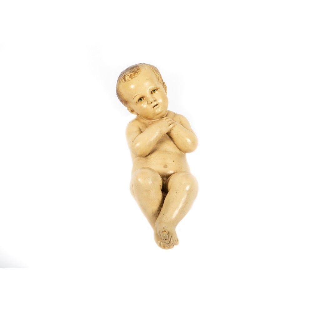 BAMBINELLO in schiuma di gesso ENFANT en mousse de plâtre (usé). Sicile, début d&hellip;