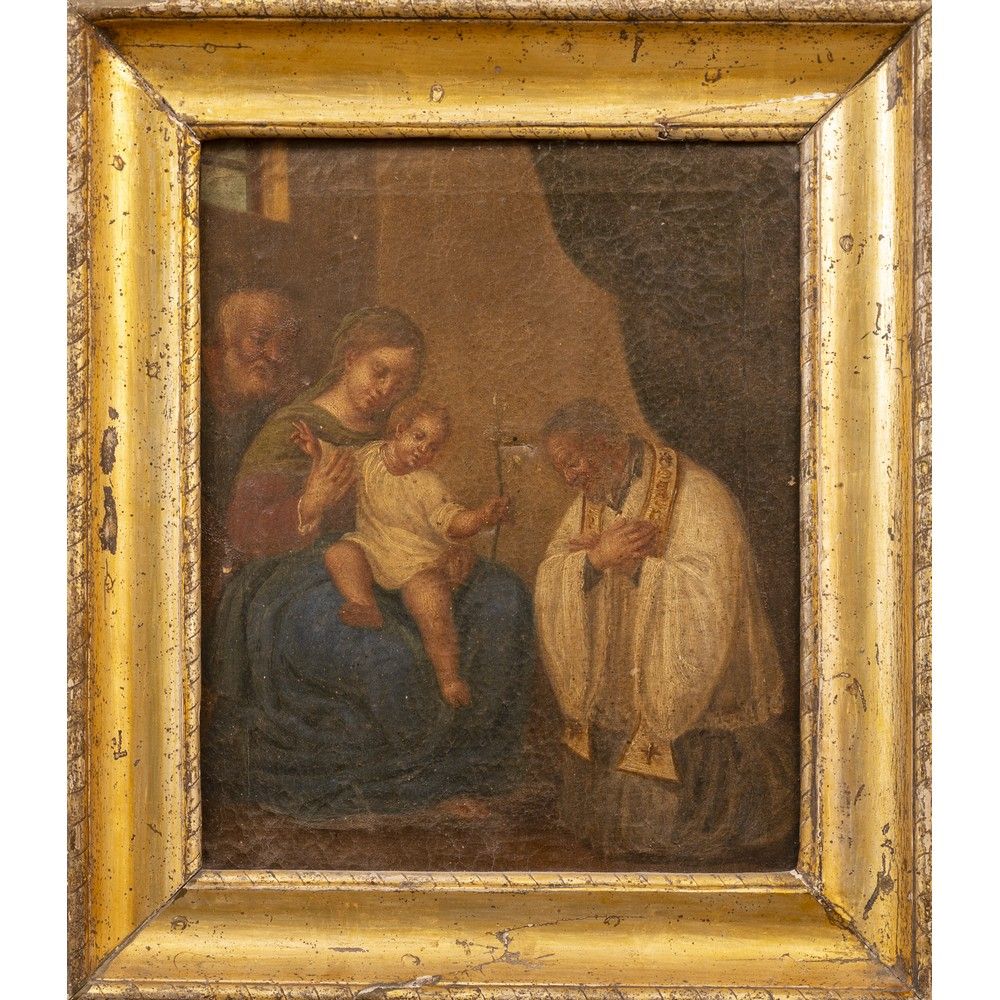 SCUOLA SICILIANA DEL XVIII SECOLO, Olio su tela 18世纪的西西里学校

神圣的场景

布面油画

银色镀金的木质&hellip;