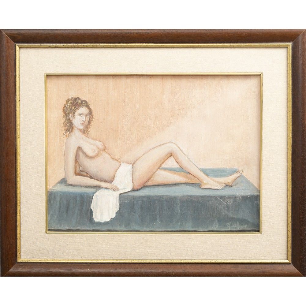 ROBERTO MACELLARO, Nudo femminile, Olio su tela 罗伯托-马凯拉罗（Giulianova 1937）。

女性裸体&hellip;