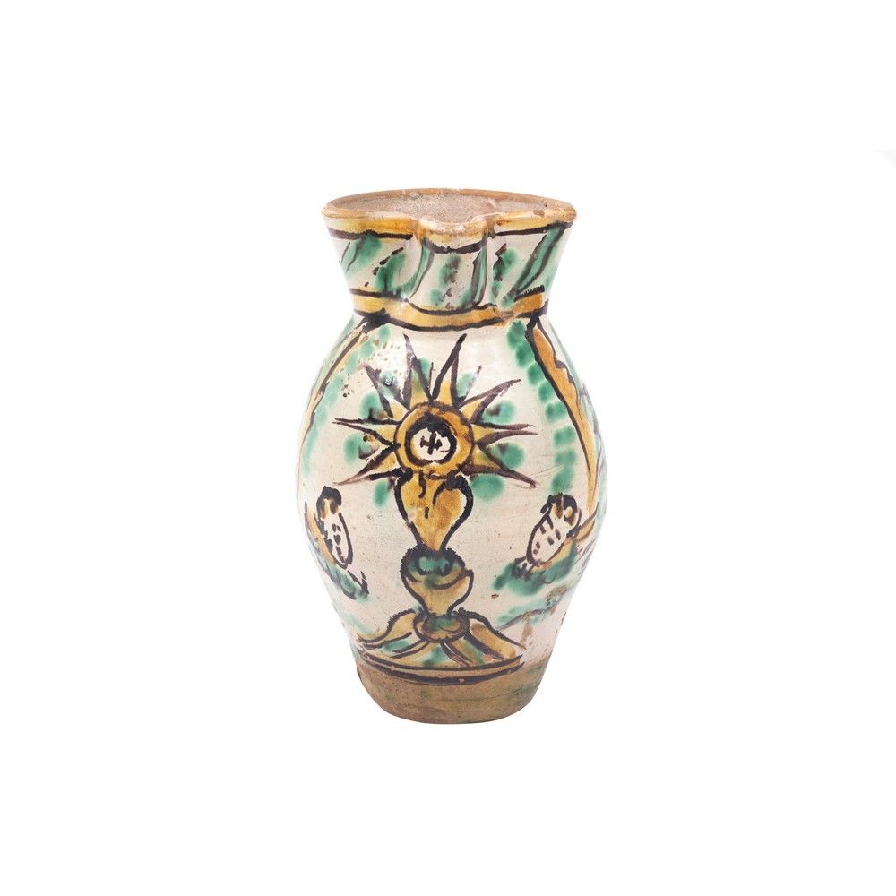 QUARTARA in ceramica QUARTARA de cerámica esmaltada. 

Sicilia siglo XX. 

Cm H.&hellip;