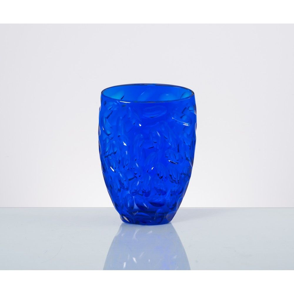 MARIO CIONI, Vaso in cristallo MARIO CIONI 
Vase en cristal coloré en nuances de&hellip;