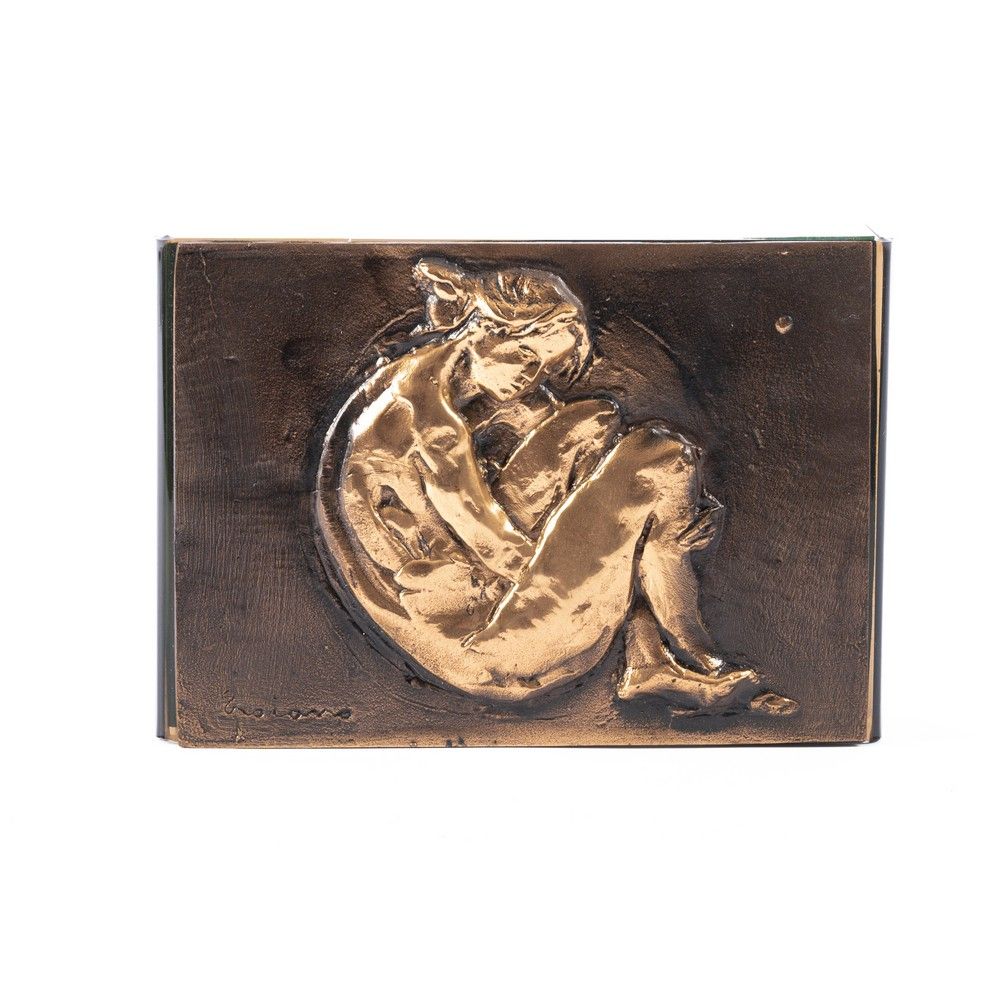 TROIANO TROIANI, Placca/altorilievo in bronzo TROIANO TROIANI (Buia 1885 - Bueno&hellip;