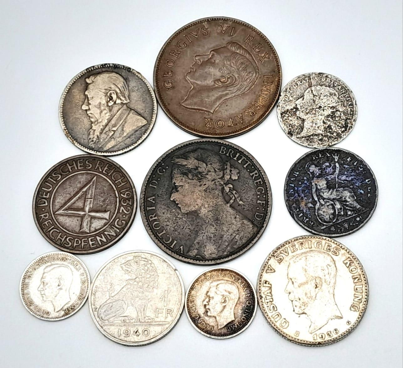 Un pacco di 10 monete antiche e d'epoca da collezione, c…