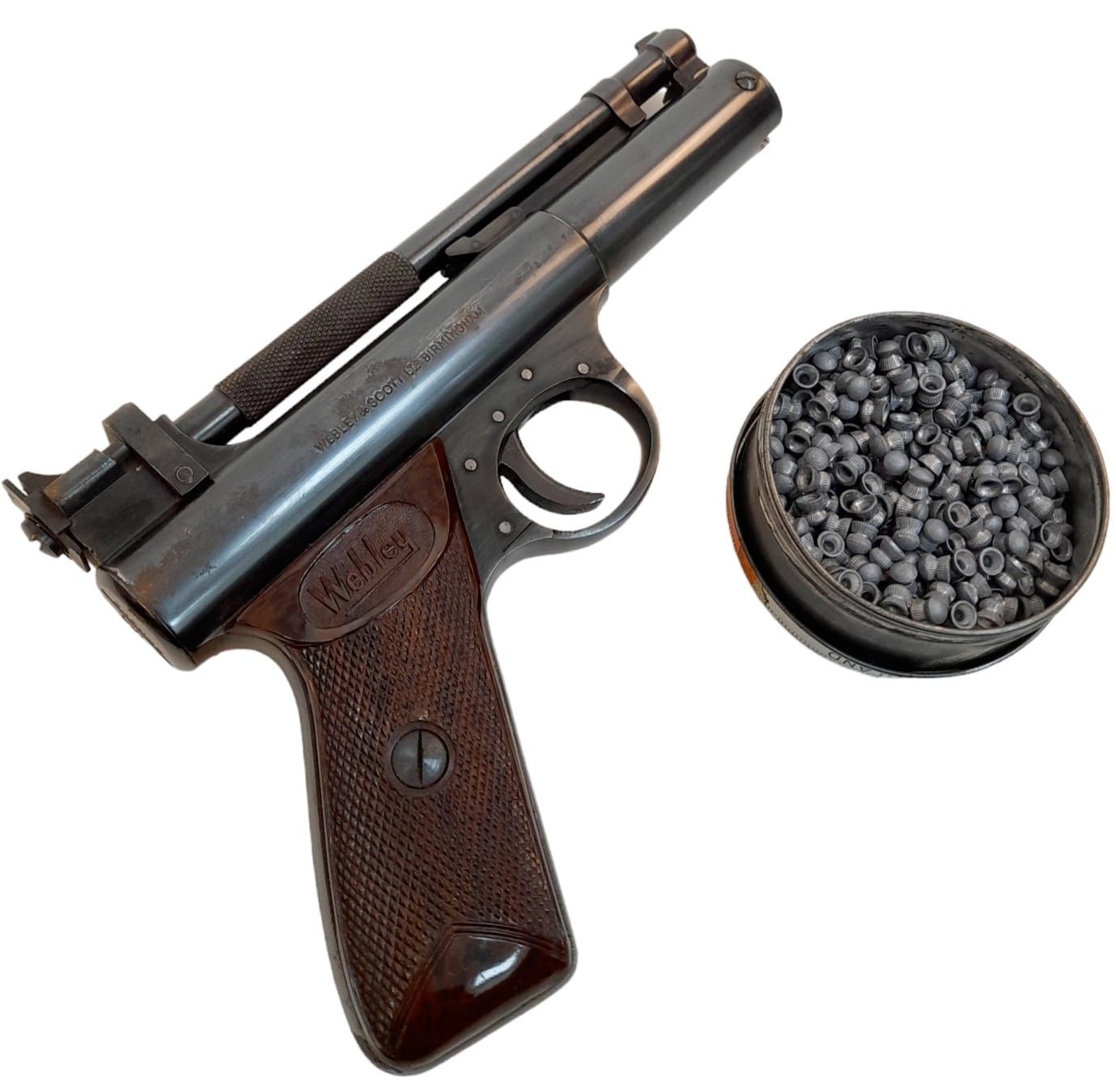 Null Pistolet à air comprimé Webley Premier, calibre 22, dans sa boîte d'origine&hellip;