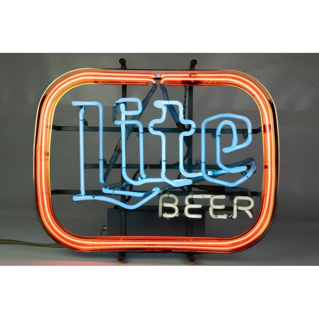 Original Vintage Miller Lite Beer Neon Sign Cartel de neón original de época de &hellip;