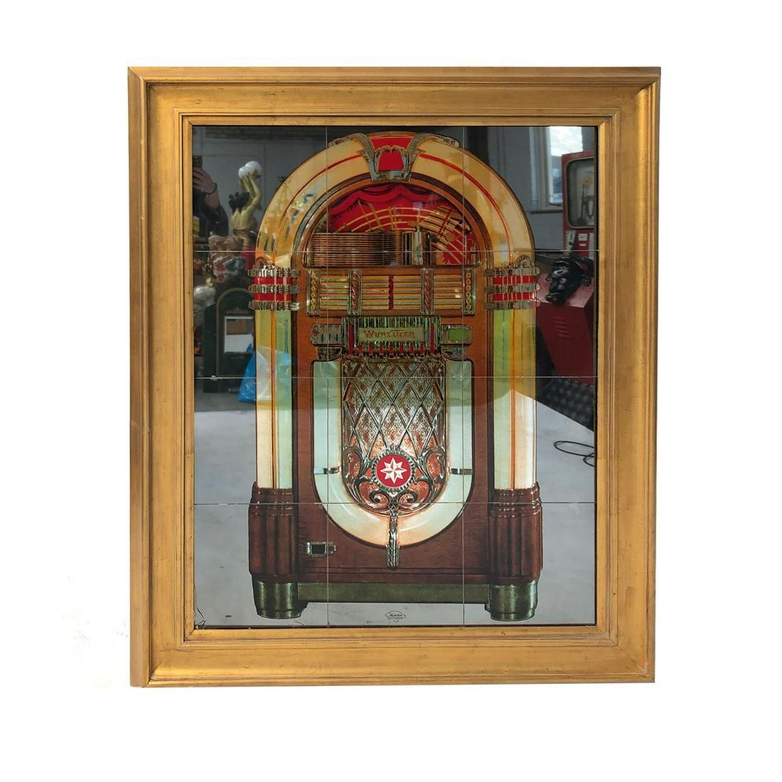 Large Mirror with Wurlitzer 1015 Design One of a kind large mirror with Wurlitze&hellip;