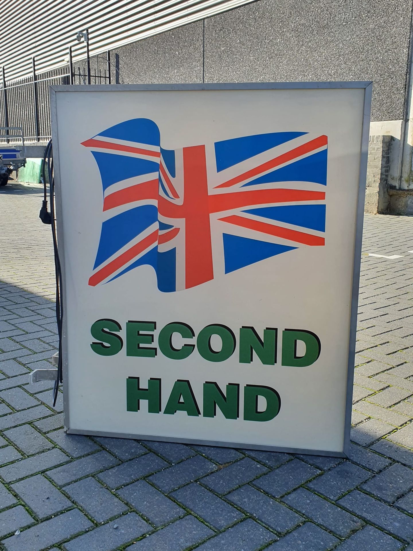 Union Jack Second Hand Light Up Sign 捷克制造的 "Ross "Union Jack Second Hand灯牌。欧盟插头，&hellip;