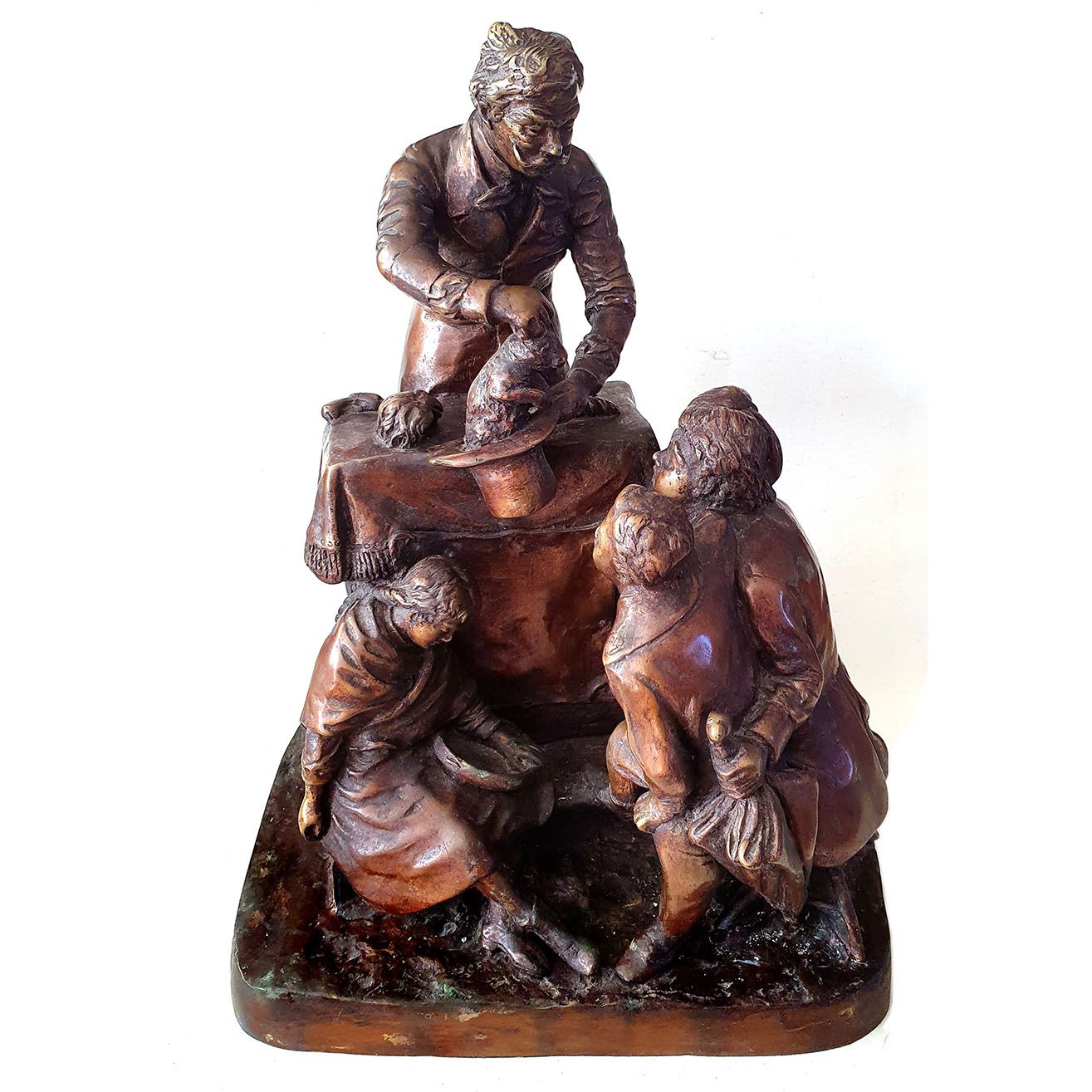 Bronze Copy of John Rogers' "Travelling Magician" Copie en bronze de la célèbre &hellip;