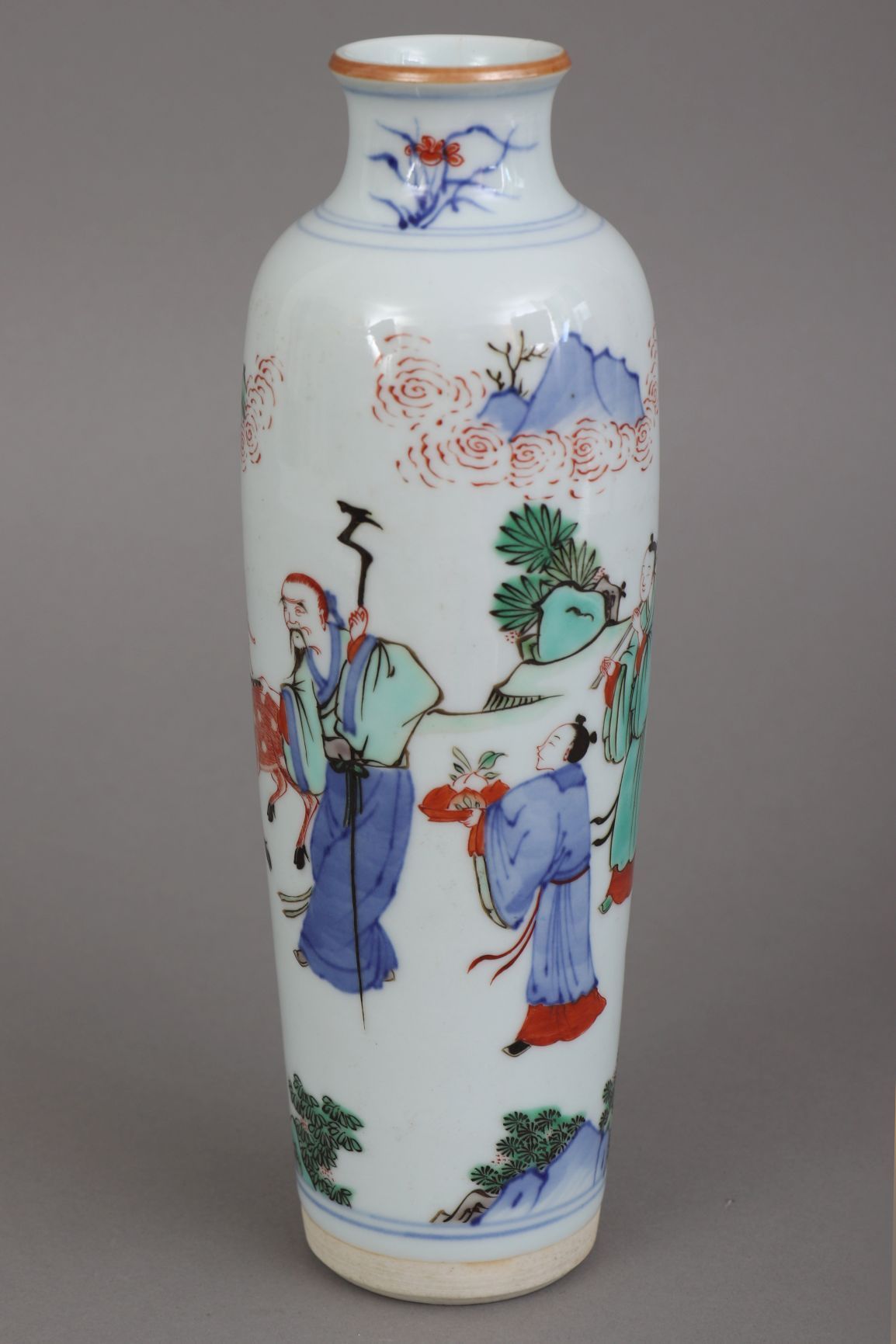 Chinesische Porzellanvase Vase en porcelaine chinoise, corps légèrement conique &hellip;