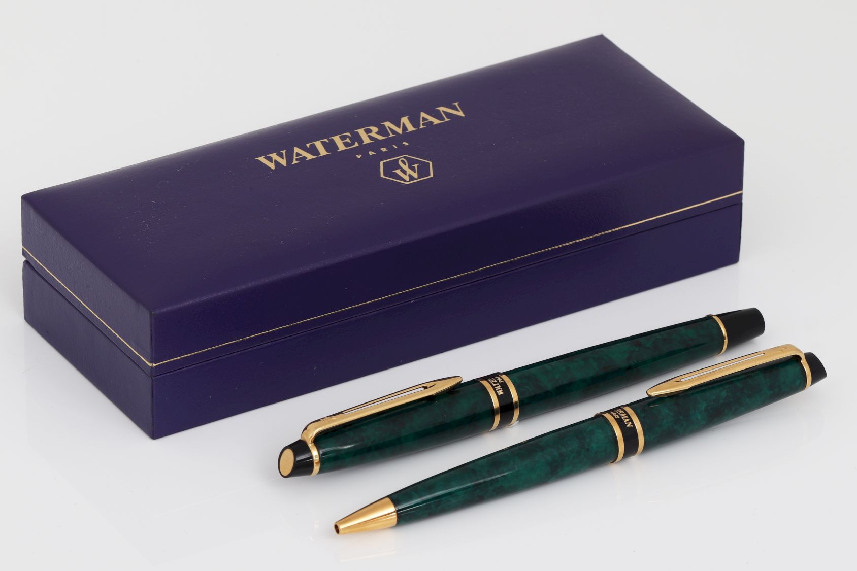 Null 2 WATERMAN (France) writing instruments, 1x fountain pen, 1x ballpoint pen,&hellip;