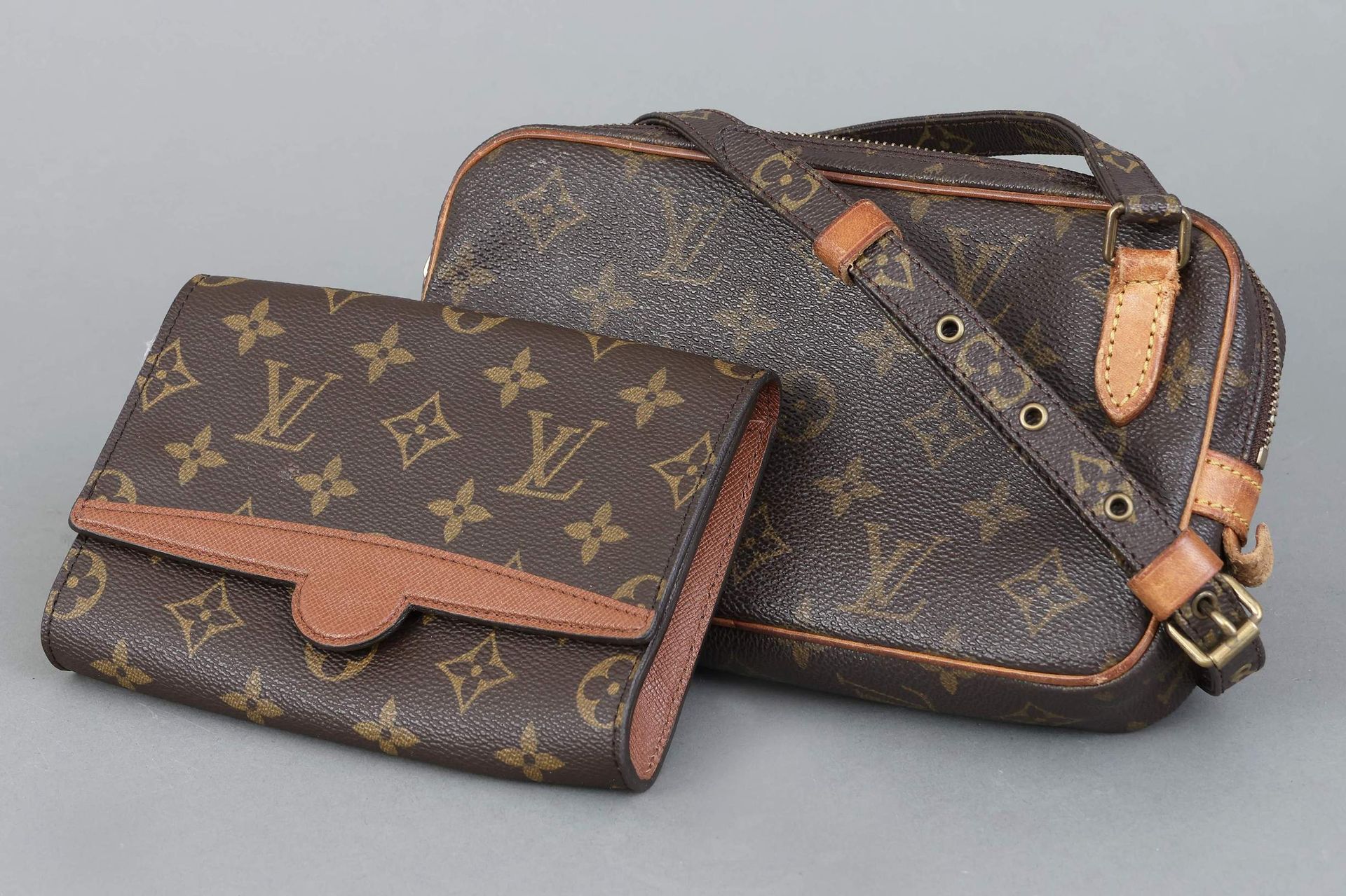 LOUIS VUITTON small handbag / camera bag and a fanny pac…