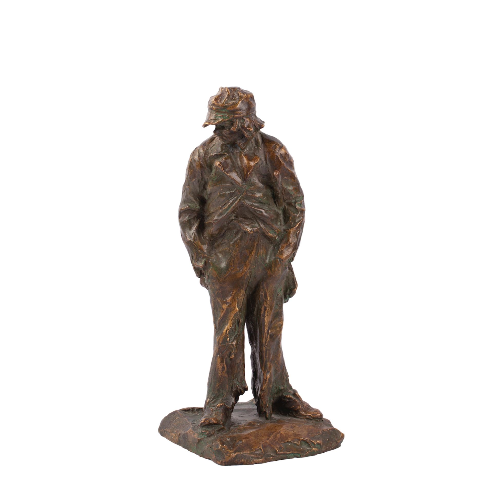 Null 青铜雕塑 "里加流氓"。青铜，浇铸，有光泽。雕塑家Petr Kufferle。圣彼得堡，1908年。在Guido Nelli（圣彼得堡）的工作室进行铸&hellip;