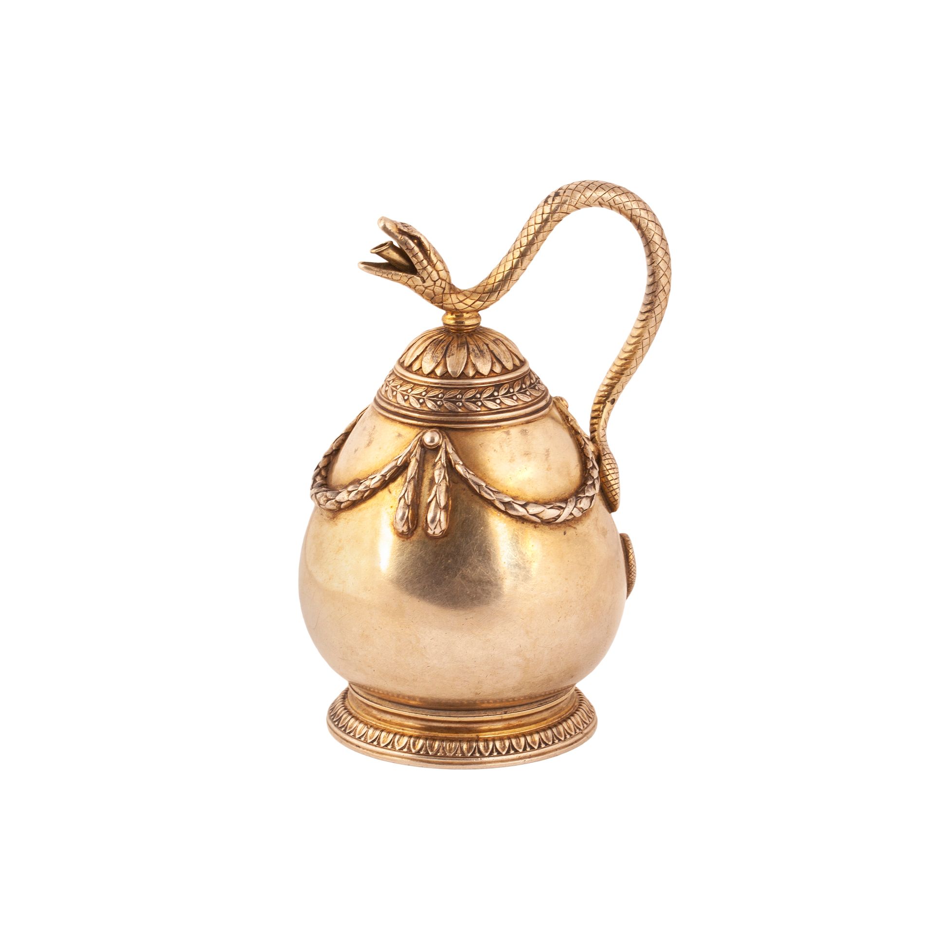 Null A Rare Faberge cast silver-gilt cigar lamp-lighter in neoclassical style. M&hellip;