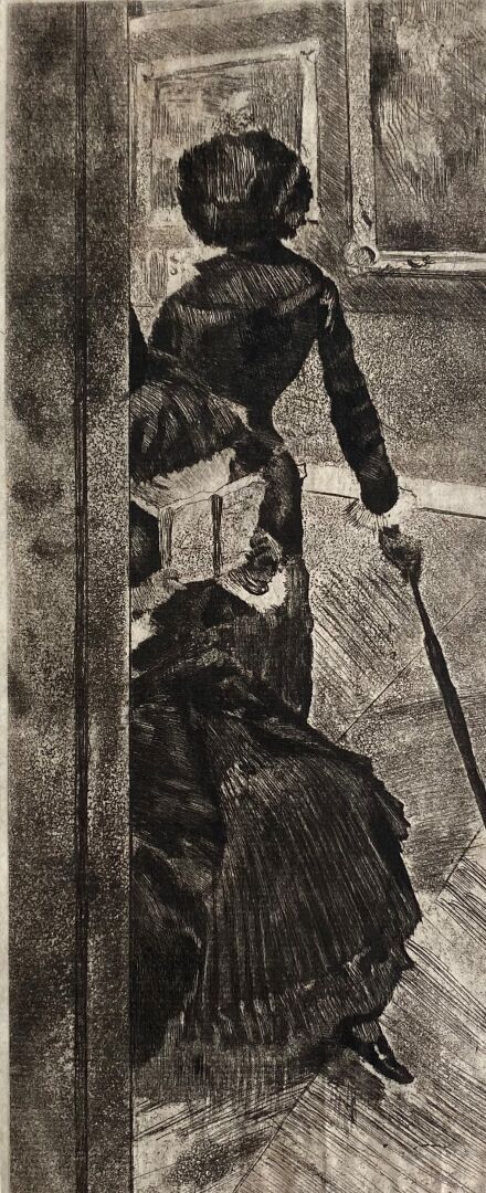 Edgar DEGAS (1834-1917) 
玛丽-卡萨特在卢浮宫，约1876年




蚀刻、软清漆、水印和干刻在铺纸上的作品




最后的状态



&hellip;