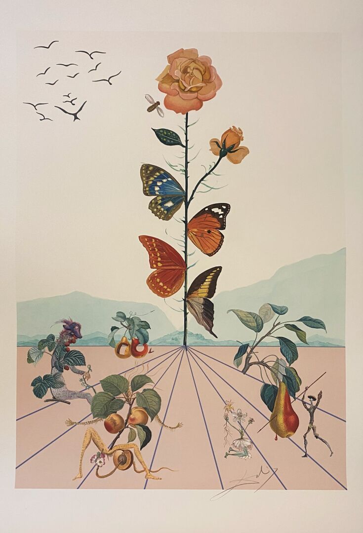 Salvador DALI (1904-1989) 
Flordali II - Die Schmetterlingsrose, 1981



Lithogr&hellip;