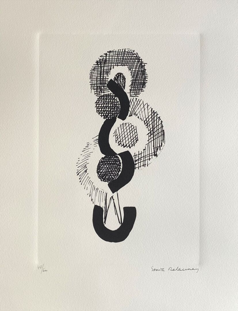 Sonia Delaunay (1885-1979) (d'après) 
舞蹈家




平版印刷 




版面上有签名，背面有标题 "舞蹈，无尽的韵律，1&hellip;