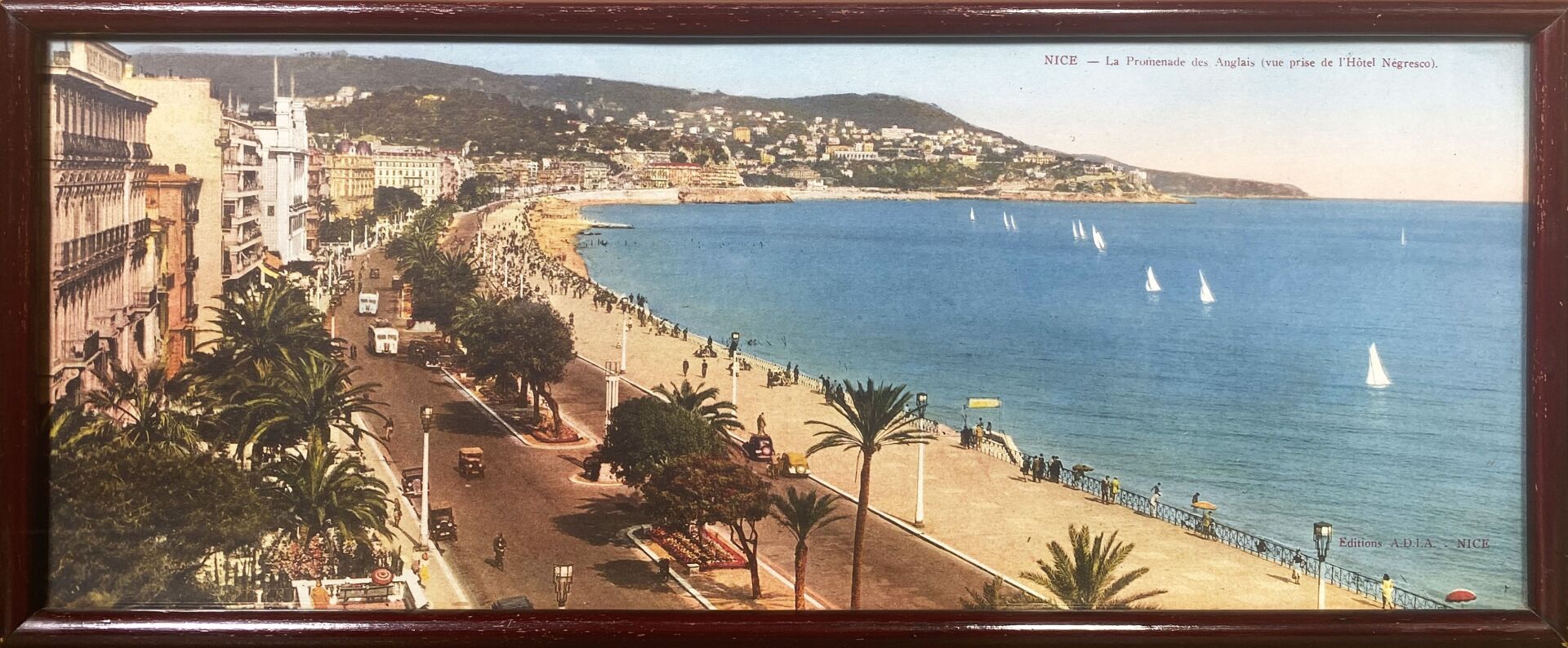 Null NIZZA - Die Promenade des Anglais (Aufnahme vom Hotel Negresco).
Chromolith&hellip;