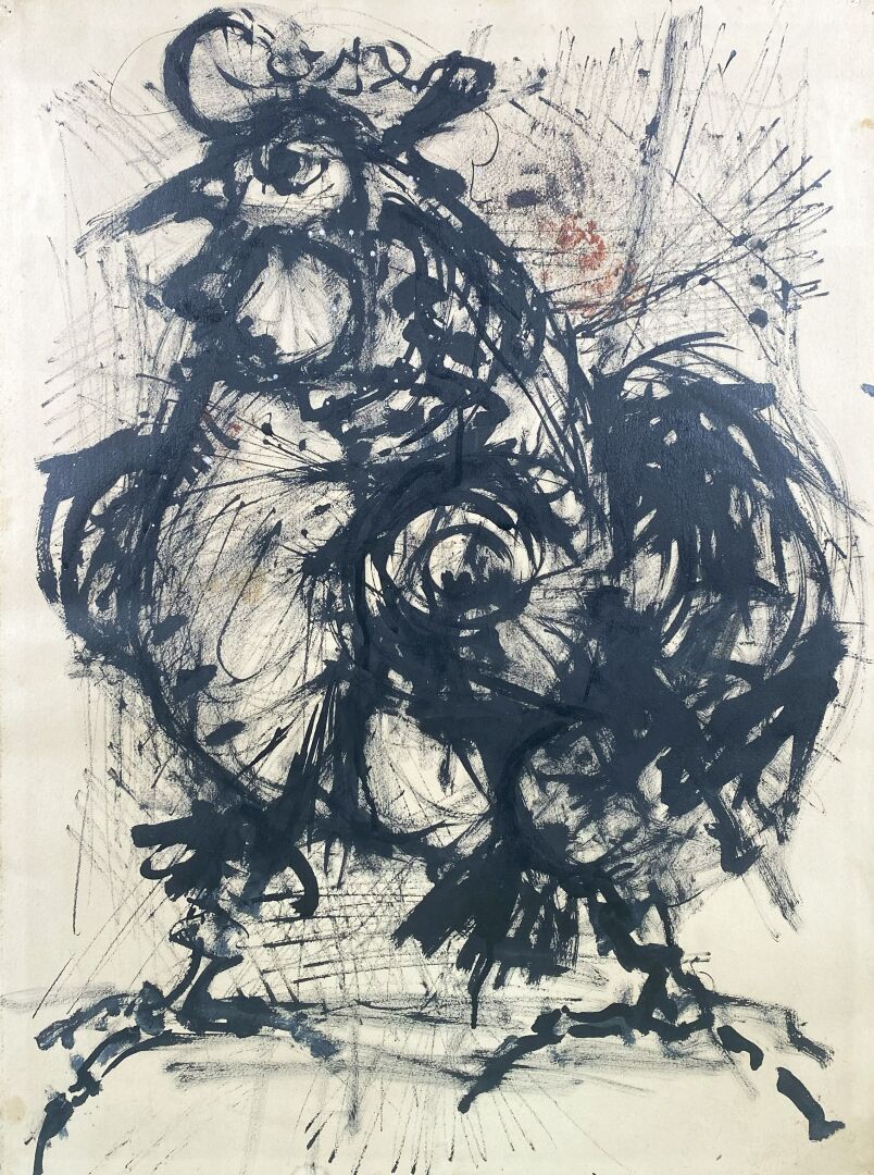 Null Boris KASSIANOFF (1932-2006)
Grand coq
Encre de Chine sur papier
75 cm X 56&hellip;