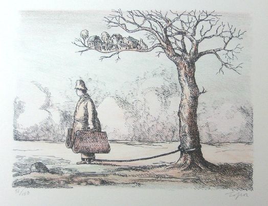 ROLAND TOPOR Roland TOPOR

The man with the suitcases, 1973

Original lithograph&hellip;